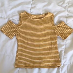 Striped Yellow crop top